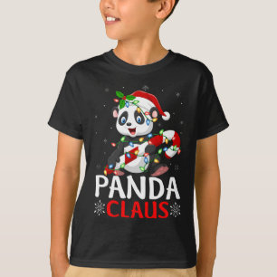 Panda Animal Lover Xmas Funny Panda Claus Christma T-Shirt