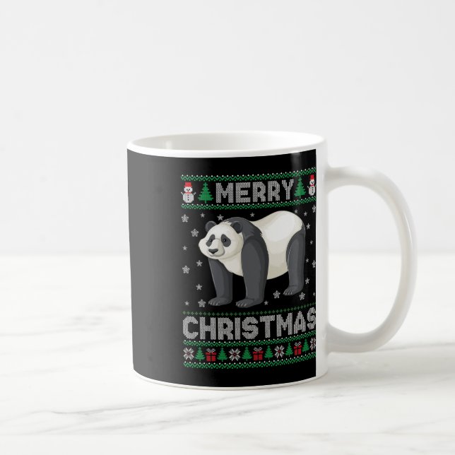 Panda Animal Men Women Kinder Ugg Weihnachtskraut Kaffeetasse (Rechts)