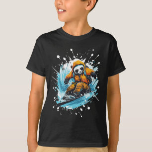 Panda Animal Snowboarden Cool Snowboard T-Shirt