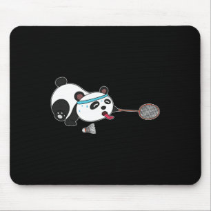 Panda Animals Badminton Shuttles Mousepad