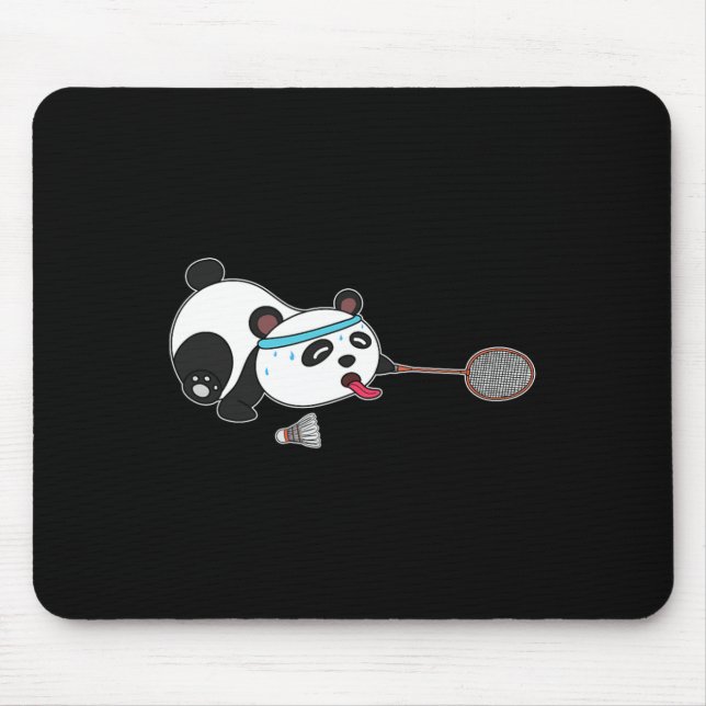 Panda Animals Badminton Shuttles Mousepad (Vorne)