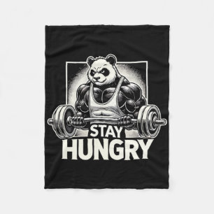 Panda - Anime Bodybuilding Gym Workout Fitness Mot Fleecedecke