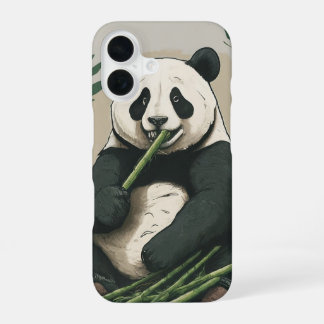 Panda: Art of Eating Bamboo Fall iPhone 16 Hülle