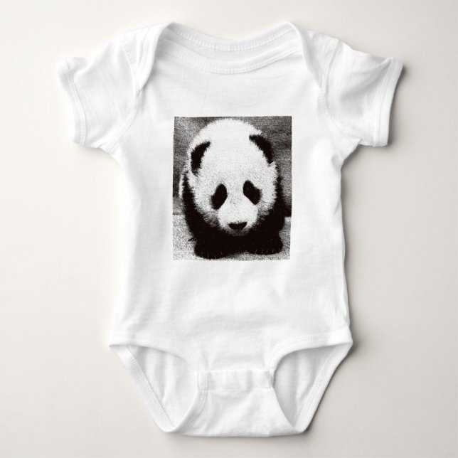 Panda Artwork Baby Strampler (Vorderseite)