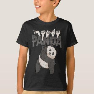 Panda Asl Hand Gesture Deaf Hörverlust Bewusstsein T-Shirt