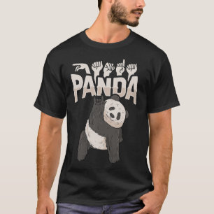 Panda Asl Hand Gesture Deaf Hörverlust Bewusstsein T-Shirt
