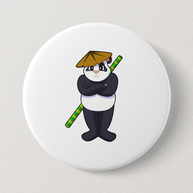 Panda at Stick fight Martial arts.PNG Button (Vorderseite)
