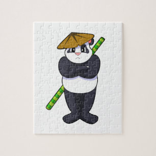 Panda at Stick fight Martial arts.PNG Puzzle