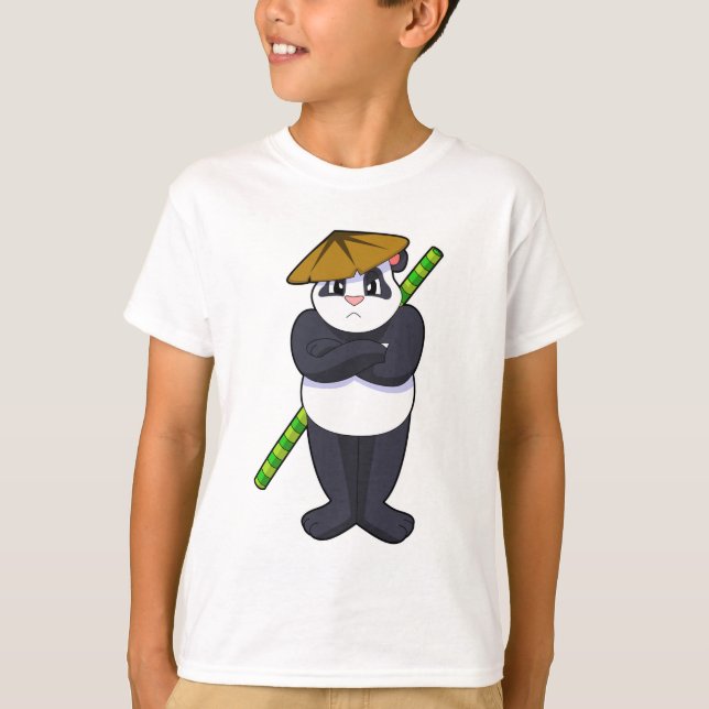 Panda at Stick fight Martial arts.PNG T-Shirt (Vorderseite)