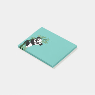 Panda auf Bambus Post-it Klebezettel