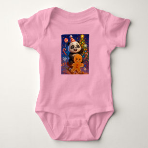 Panda auf Schlitten, Autorin Natasha Us Baby Strampler