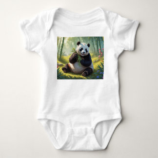 Panda Baby Bodysuit Strampler