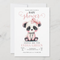 Panda Baby Duschgrün Mädchen Babydusche