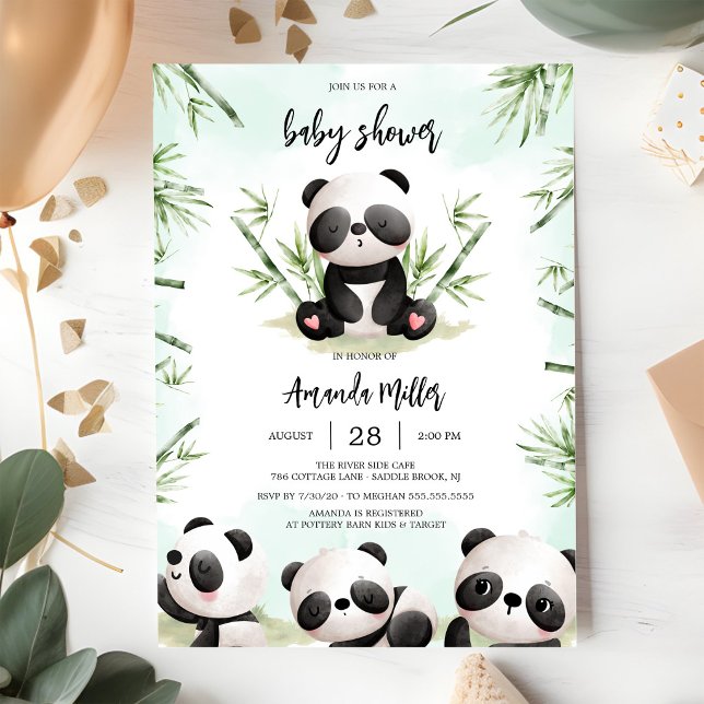 Panda-Baby-Party-Einladung Einladung (Von Creator hochgeladen)