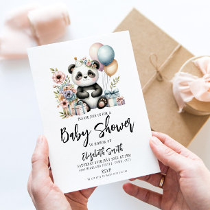 Panda Baby Shower Einladung