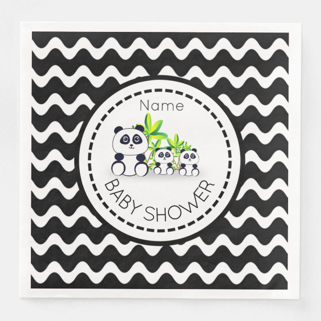 Panda Baby Showpaper Napkin Serviette (Vorderseite)