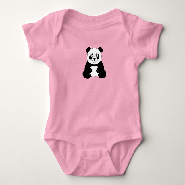 Panda Baby Strampler (Vorderseite)