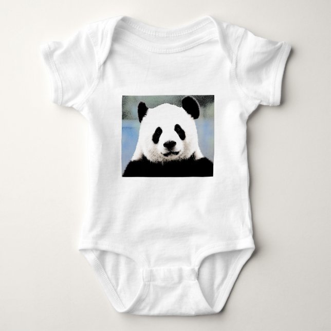 Panda Baby Strampler (Vorderseite)