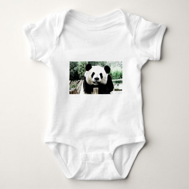 Panda Baby Strampler (Vorderseite)