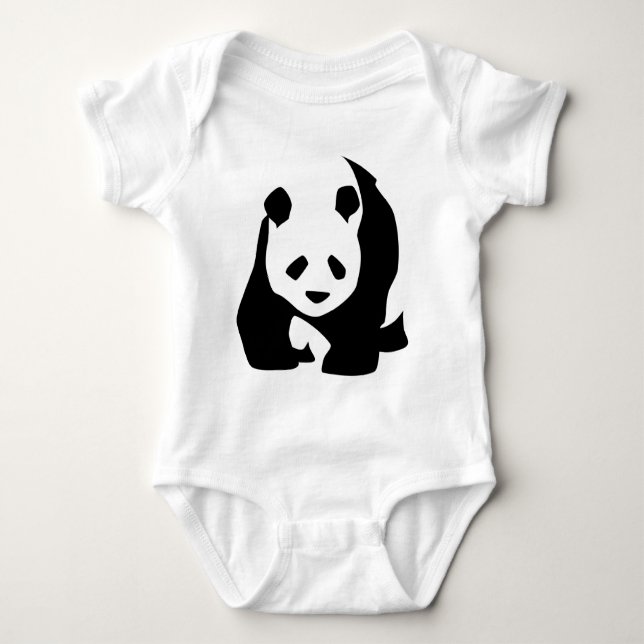 Panda Baby Strampler (Vorderseite)