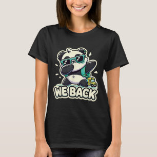 Panda Back to School Funny Cartoon Shirt Boys Girl