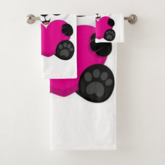 Panda Badhandtuch Set