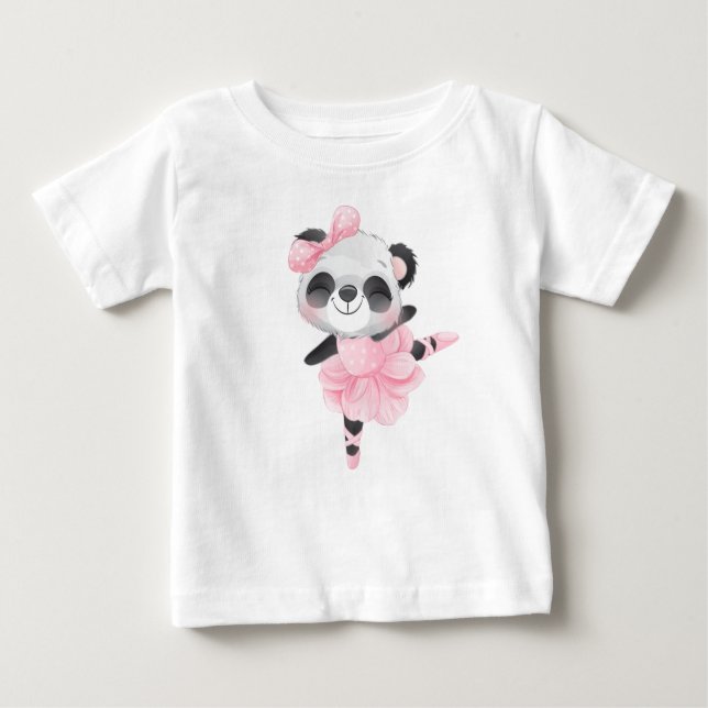 Panda Ballerina Baby T-shirt (Vorderseite)