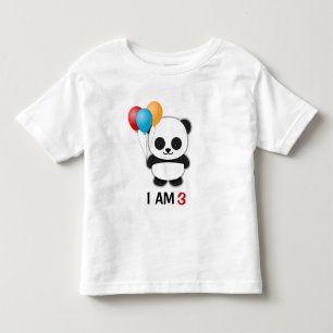 Panda-Ballon-Geburtstag Kleinkind T-shirt