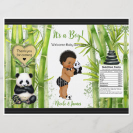 Panda Bamboo Theme Baby Boy Chip Bag