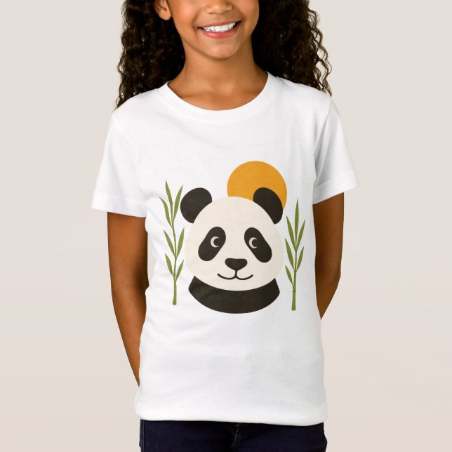 Panda Bambus Kinder T-Shirt (Vorderseite)
