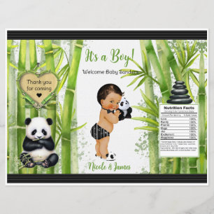 Panda-Bambus-Thema Baby-Junge-Chip-Tüte