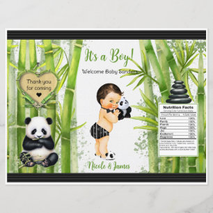 Panda Bambus Thema Baby Jungen Chip-Tüte