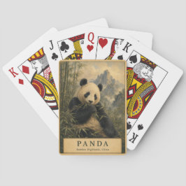 Panda Bambushochebenen China VINTAGE Spielkarten