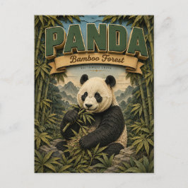 Panda-Bambuswald POPCUT Postkarte