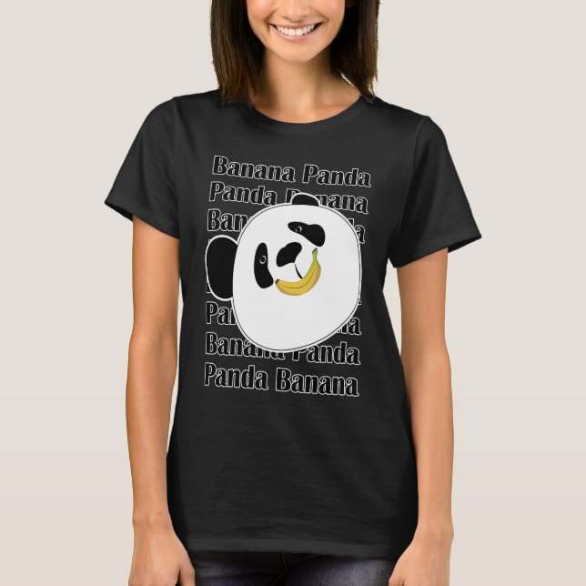 Panda Banana Happy Smile T-Shirt (Vorderseite)