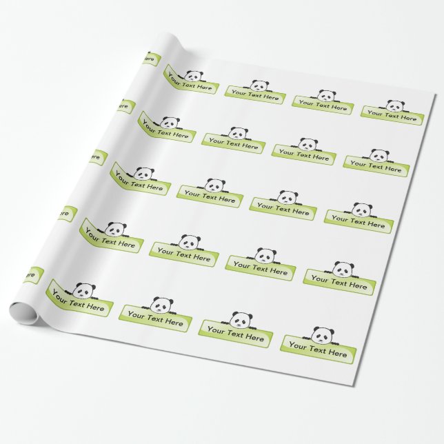 Panda Banner Geschenkpapier (Ungerollt)