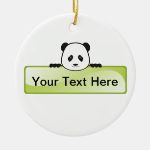 Panda Banner Keramik Ornament