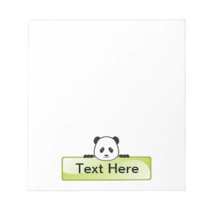 Panda Banner Notizblock