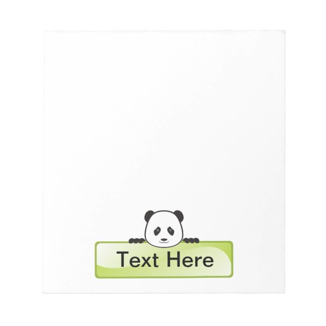 Panda Banner Notizblock (Vorderseite)