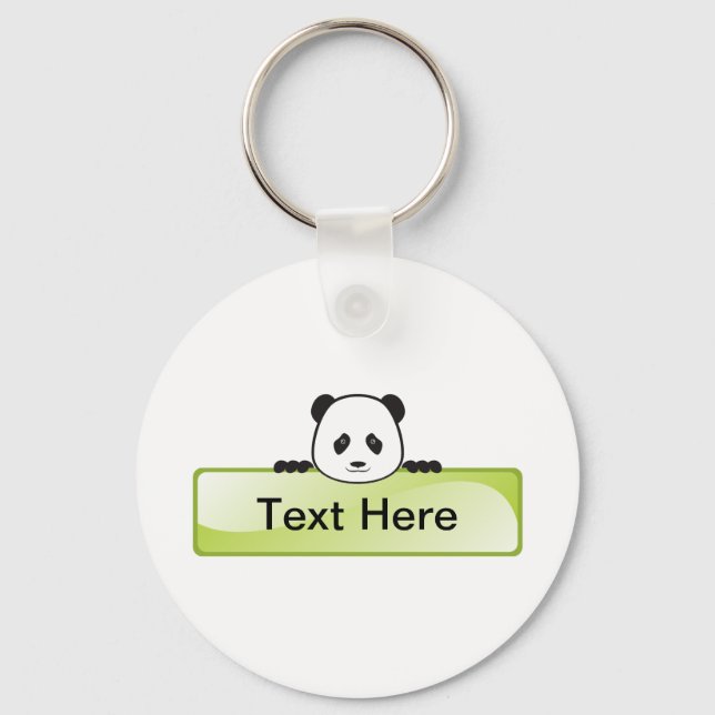 Panda Banner Schlüsselanhänger (Vorderseite)