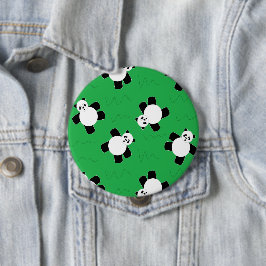 Panda-Bär auf Gras Button