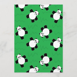 Panda-Bär auf Gras Hinweiskarte