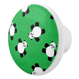 Panda-Bär auf Gras Keramikknauf