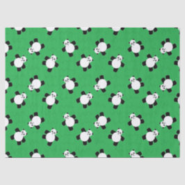 Panda-Bär auf Gras Seidenpapier