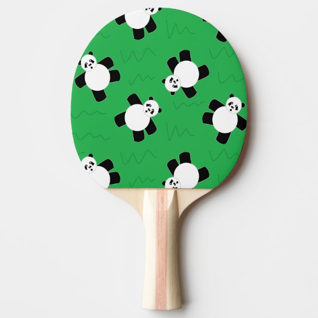 Panda-Bär auf Gras Tischtennis Schläger (Vorderseite)