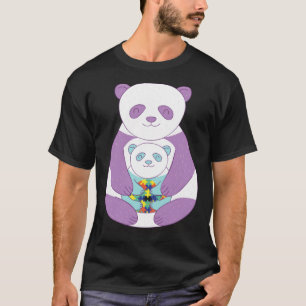 Panda-Bär Autismus-Bewusstsein-Puzzleteile-Symbol T-Shirt