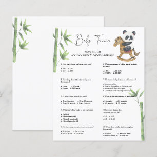 Panda-Bär-Baby-Trivia   Babyparty-Spiel