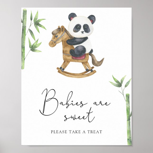 Panda Bär - Babys sind süß Poster (Vorne)