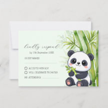 Panda-Bär-Bambus-Baby-Party