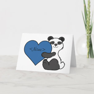 Panda-Bär des Valentines niedlicher Tagesmit Feiertagskarte